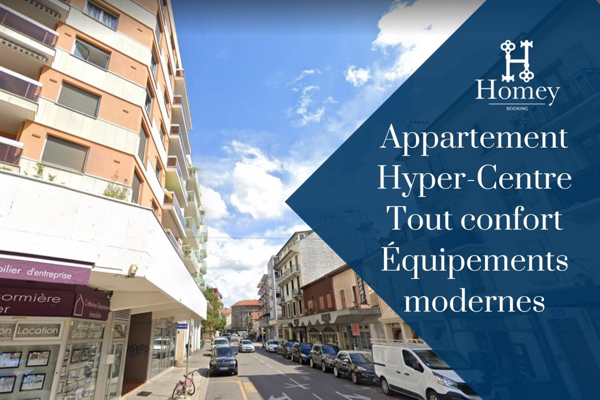 Homey Superchill - Appartement Moderne Et Tout Equipe - Netflix Et Wifi Inclus - Situe En Hyper-Centre - Proche Geneve Annemasse Bagian luar foto